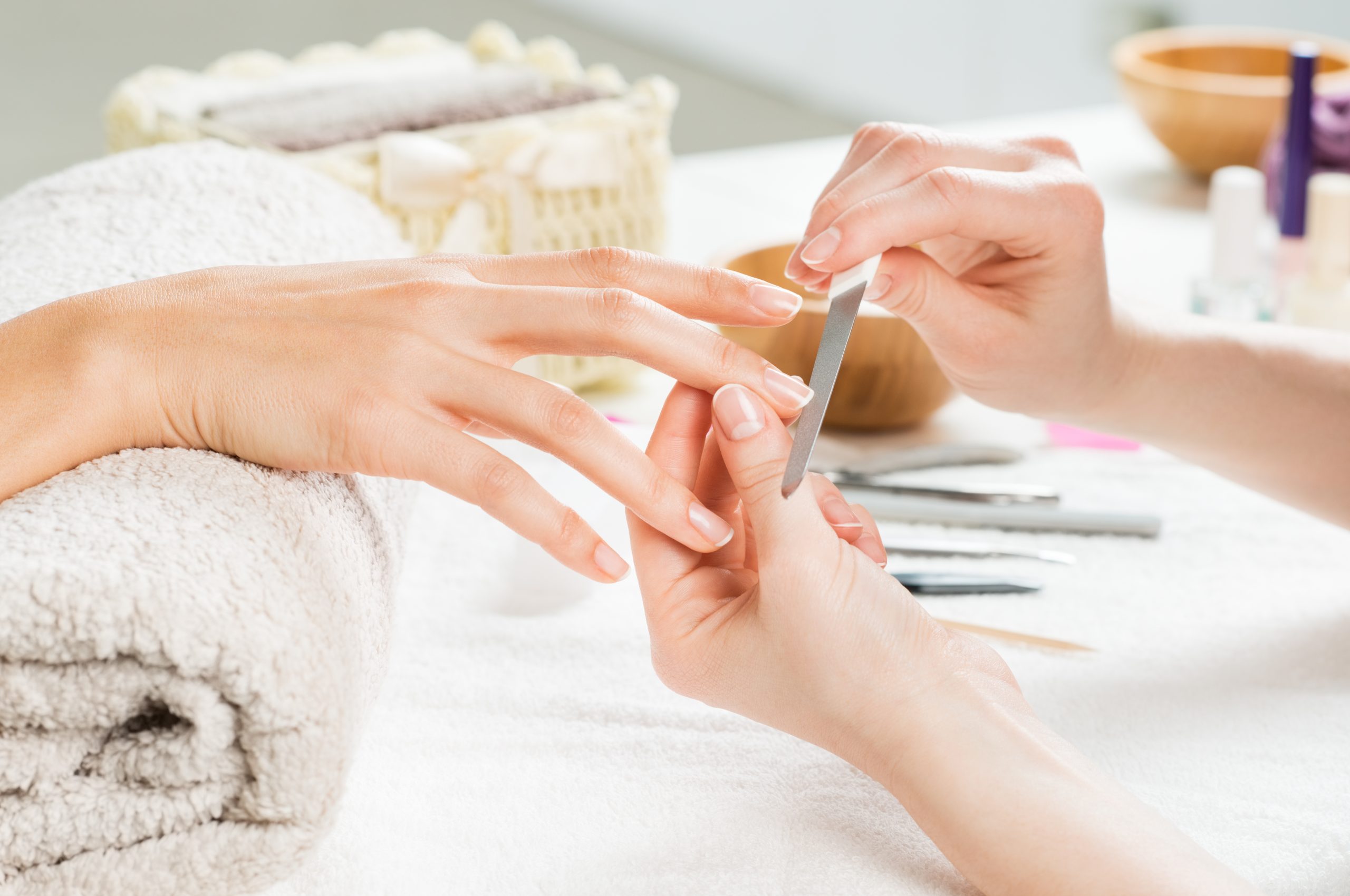 Manicure treatment at Classy Nails salon